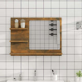 Vidaxl badkamerspiegel 60x10,5x45 cm bewerkt hout gerookt eikenkleurig