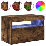 Vidaxl tv-meubel met led-verlichting 60x35x40 cm gerookt eikenkleurig