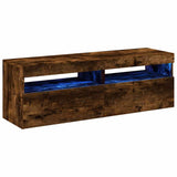 Vidaxl tv-meubels 2 st met led-verlichting 60x35x40 cm gerookt eiken