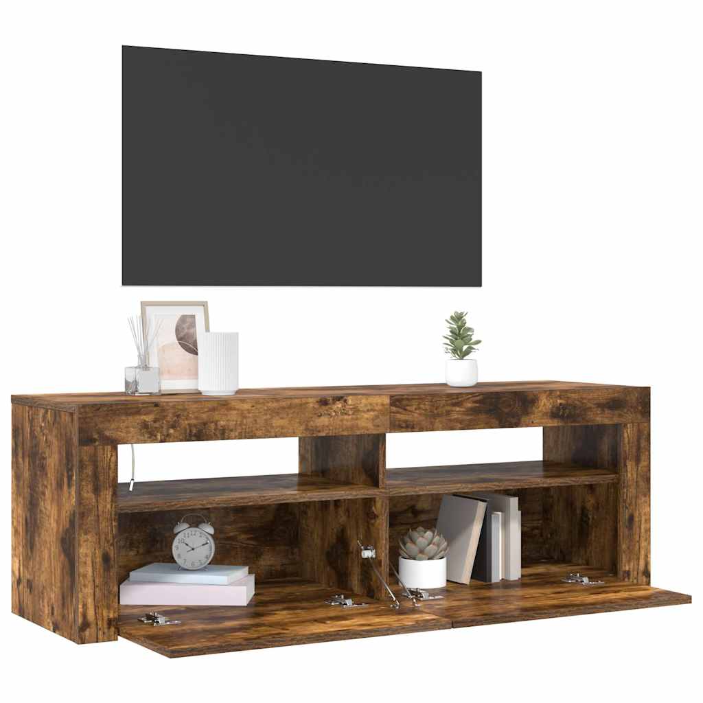 Vidaxl tv-meubel met led-verlichting 120x35x40 cm sonoma eikenkleurig