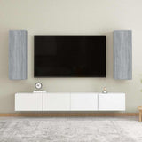Vidaxl tv-meubelen 2 st 30,5x30x90 cm bewerkt hout grijs sonoma eiken