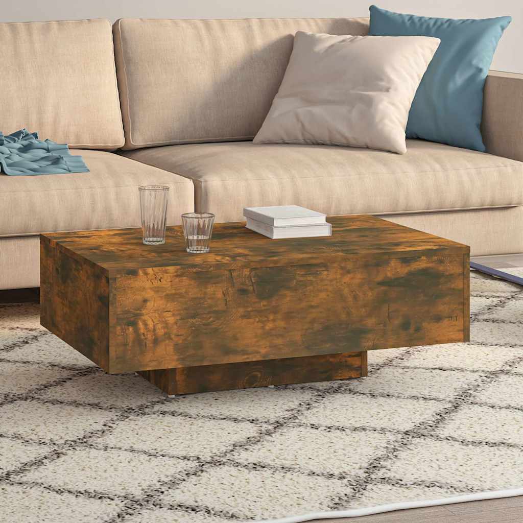 Vidaxl salontafel 85x55x31 cm bewerkt hout gerookt eikenkleurig