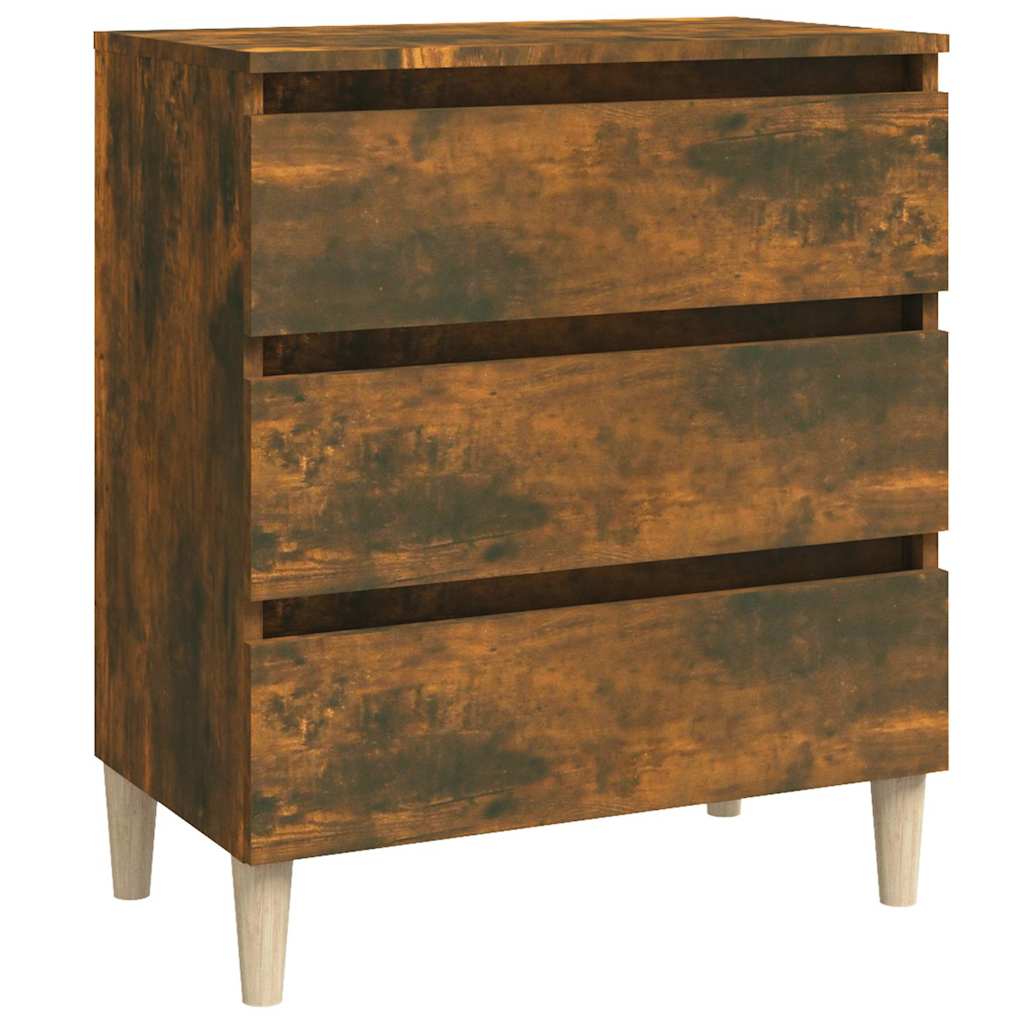 Vidaxl dressoir 60x35x69 cm bewerkt hout gerookt eikenkleurig