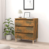 Vidaxl dressoir 60x35x69 cm bewerkt hout gerookt eikenkleurig