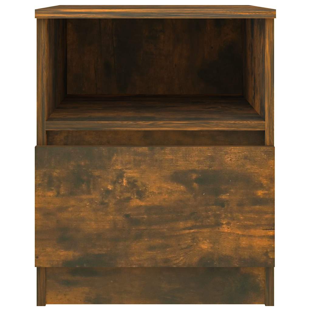Vidaxl nachtkastje 40x40x50 cm bewerkt hout gerookt eikenkleurig