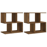 Vidaxl nachtkastjes 2 st 50x30x51,5 cm bewerkt hout bruin eikenkleur