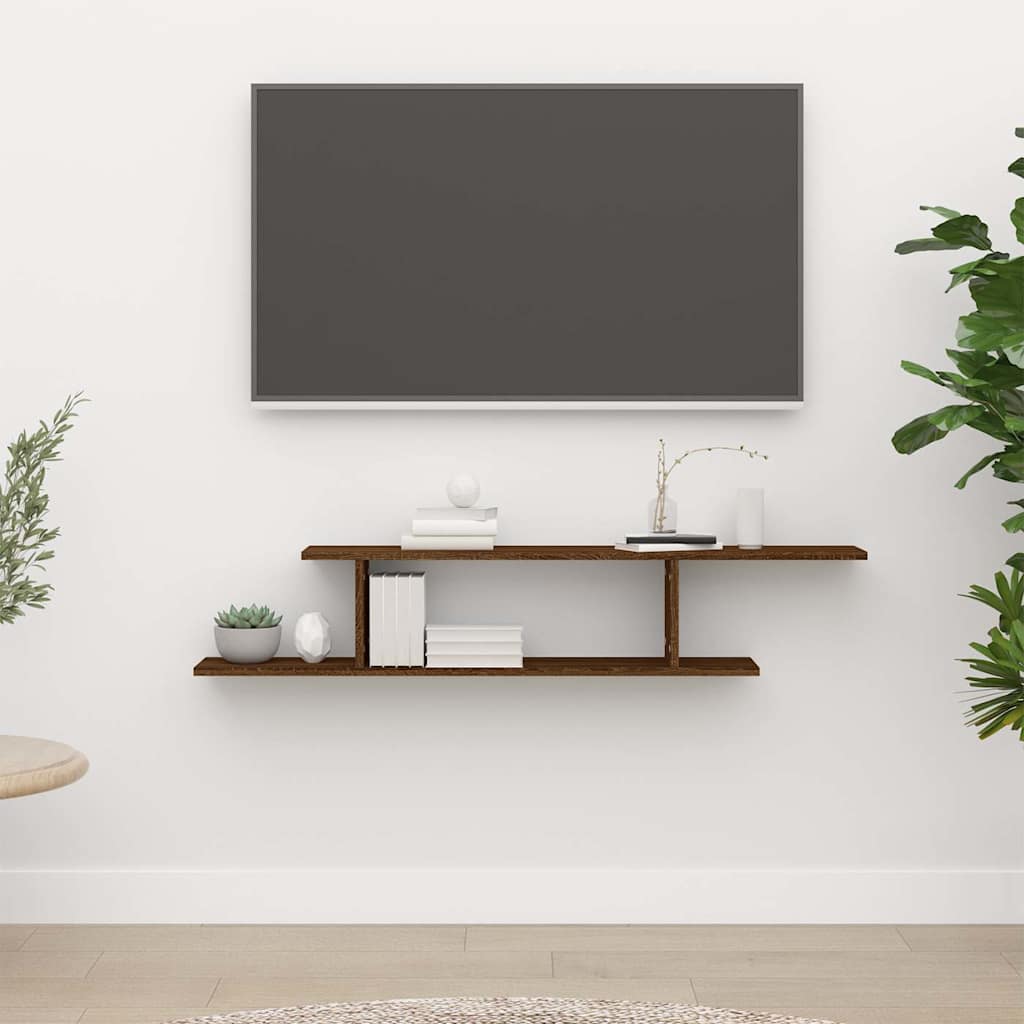 Vidaxl tv-wandschap 125x18x23 cm bewerkt hout bruin eikenkleur