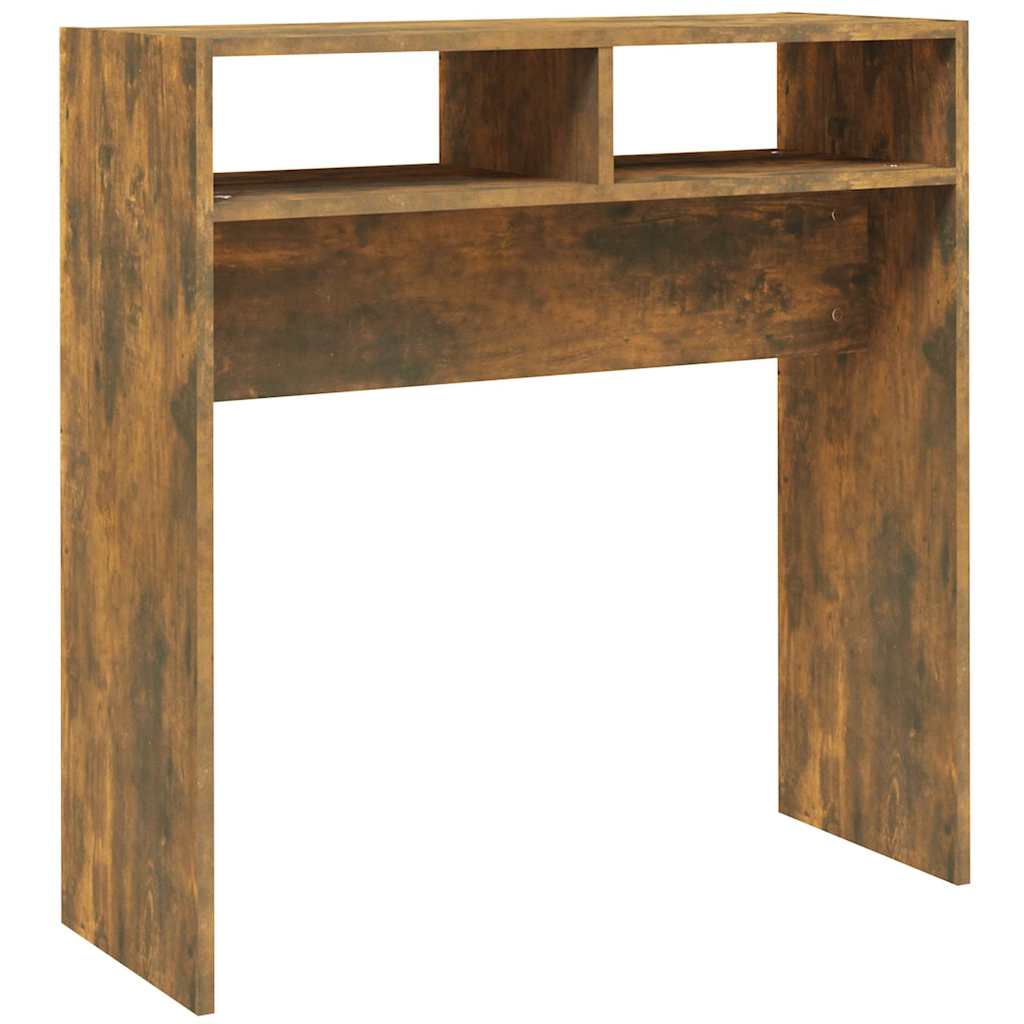 Vidaxl wandtafel 78x30x80 cm bewerkt hout gerookt eikenkleurig