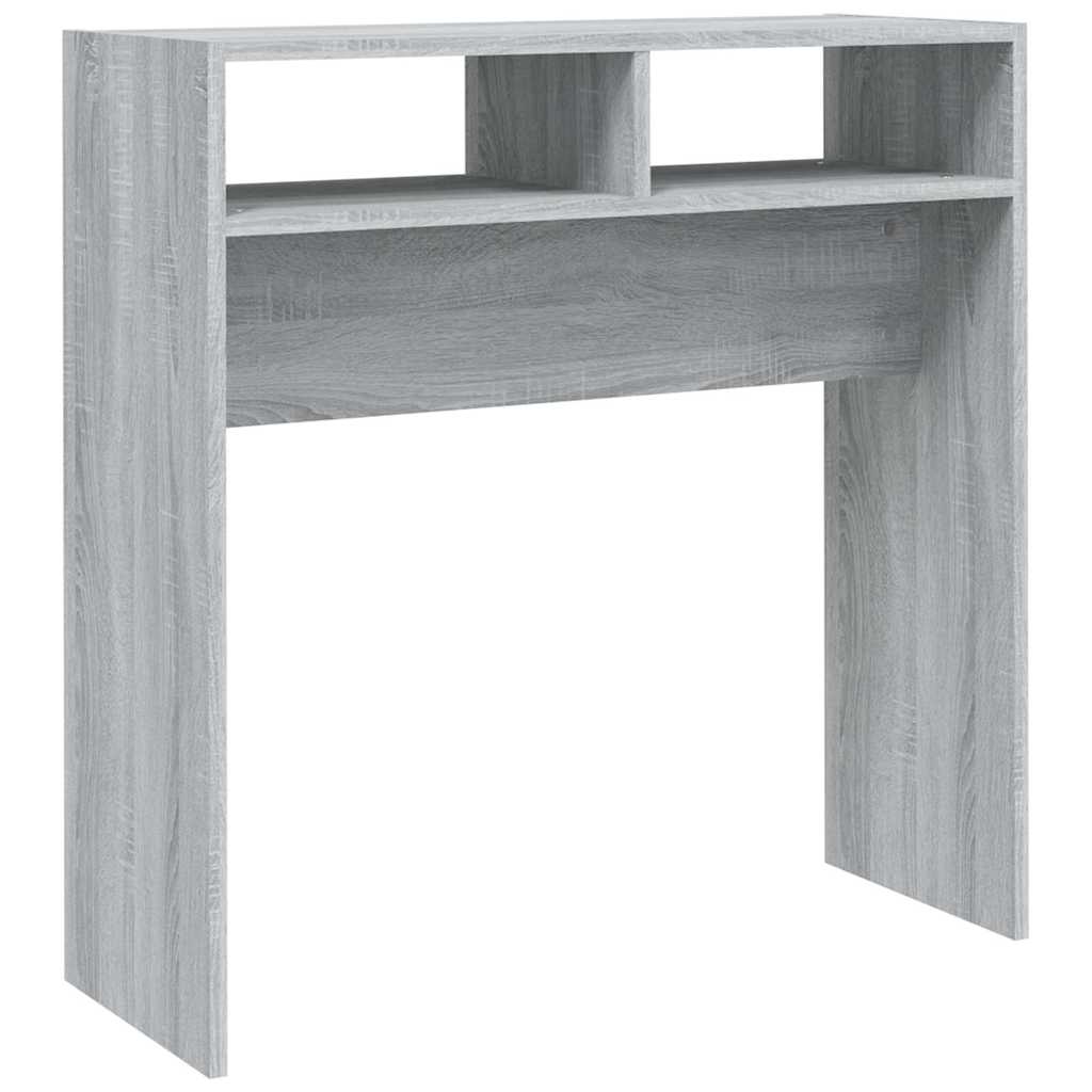 Vidaxl wandtafel 78x30x80 cm bewerkt hout grijs sonoma eikenkleurig
