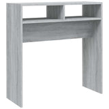 Vidaxl wandtafel 78x30x80 cm bewerkt hout grijs sonoma eikenkleurig