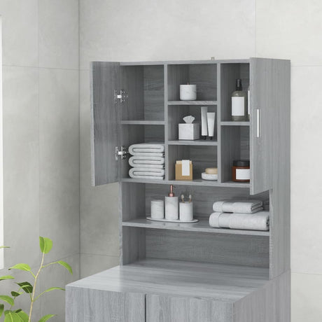 Vidaxl Washing Machine Counboard 70.5x25.5x90 cm Gray Sonoma Oak -Colored