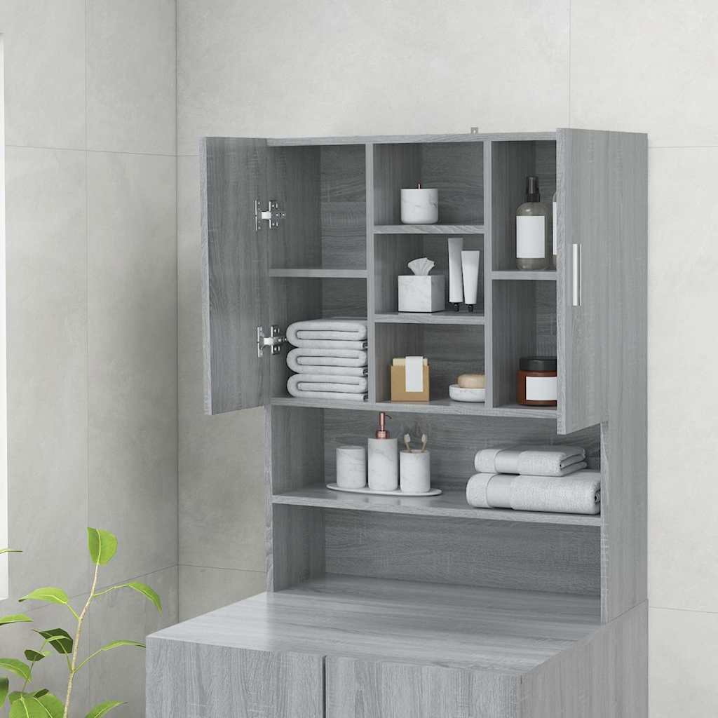 Vidaxl Washing Machine Counboard 70.5x25.5x90 cm Gray Sonoma Oak -Colored