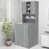 Vidaxl Washing Machine Counboard 70.5x25.5x90 cm Gray Sonoma Oak -Colored