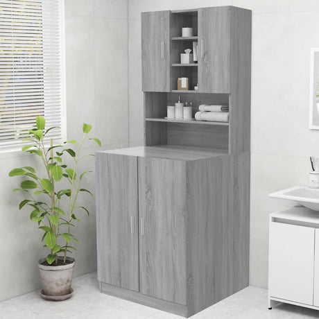 Vidaxl Washing Machine Counboard 70.5x25.5x90 cm Gray Sonoma Oak -Colored