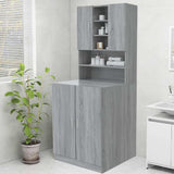 Vidaxl Washing Machine Counboard 70.5x25.5x90 cm Gray Sonoma Oak -Colored