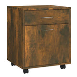 Vidaxl rolkast 45x38x54 cm bewerkt hout gerookt eikenkleurig