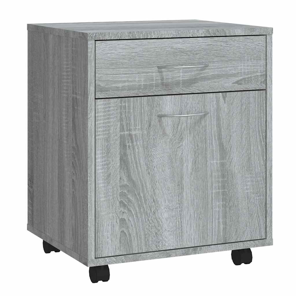 Vidaxl rolkast 45x38x54 cm bewerkt hout grijs sonoma eiken