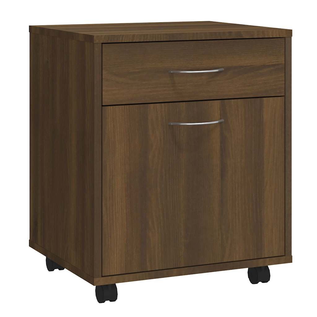 Vidaxl rolkast 45x38x54 cm bewerkt hout bruin eikenkleur