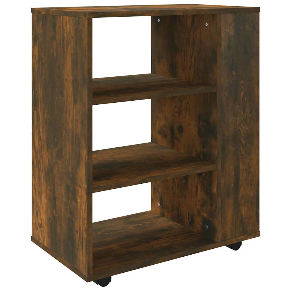 Vidaxl rolkast 60x35x75 cm bewerkt hout gerookt eikenkleurig