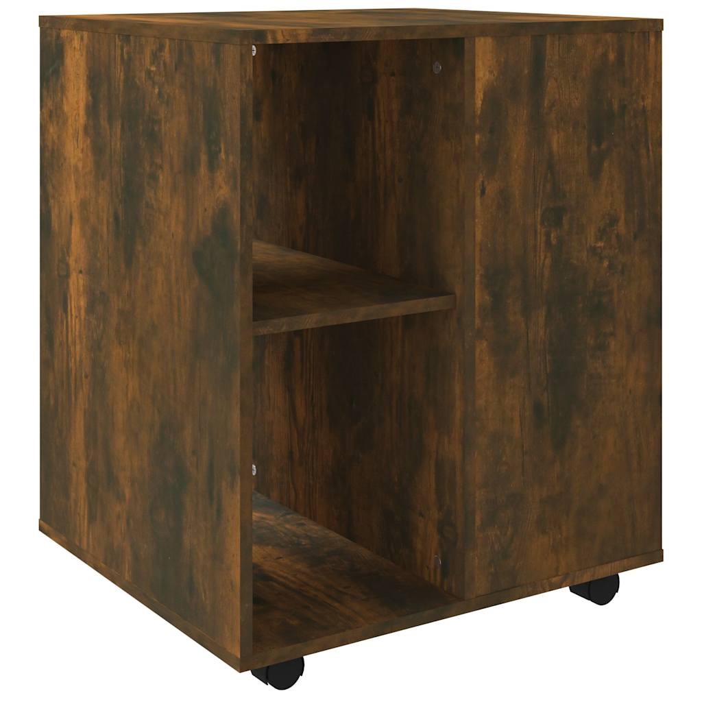 Vidaxl rolkast 60x53x72 cm bewerkt hout gerookt eikenkleurig