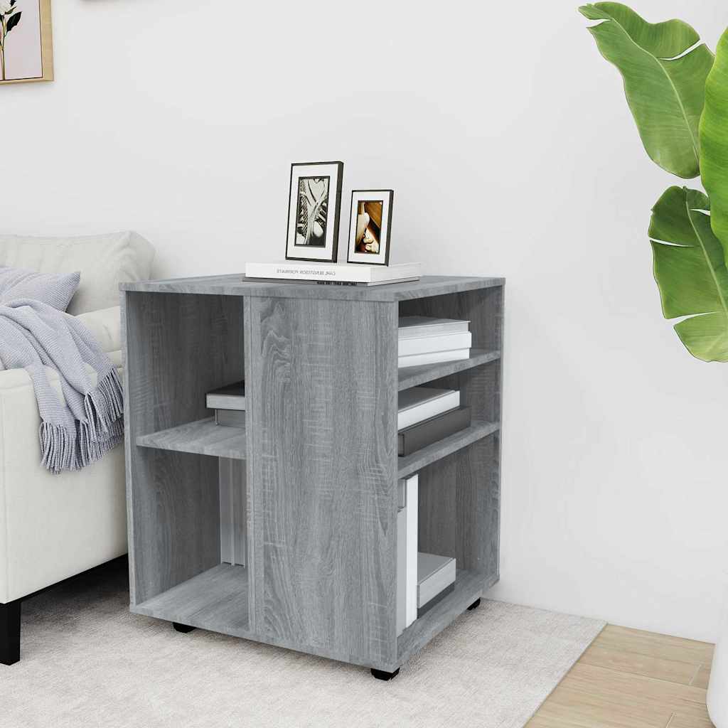 Vidaxl rolkast 60x53x72 cm bewerkt hout grijs sonoma eiken