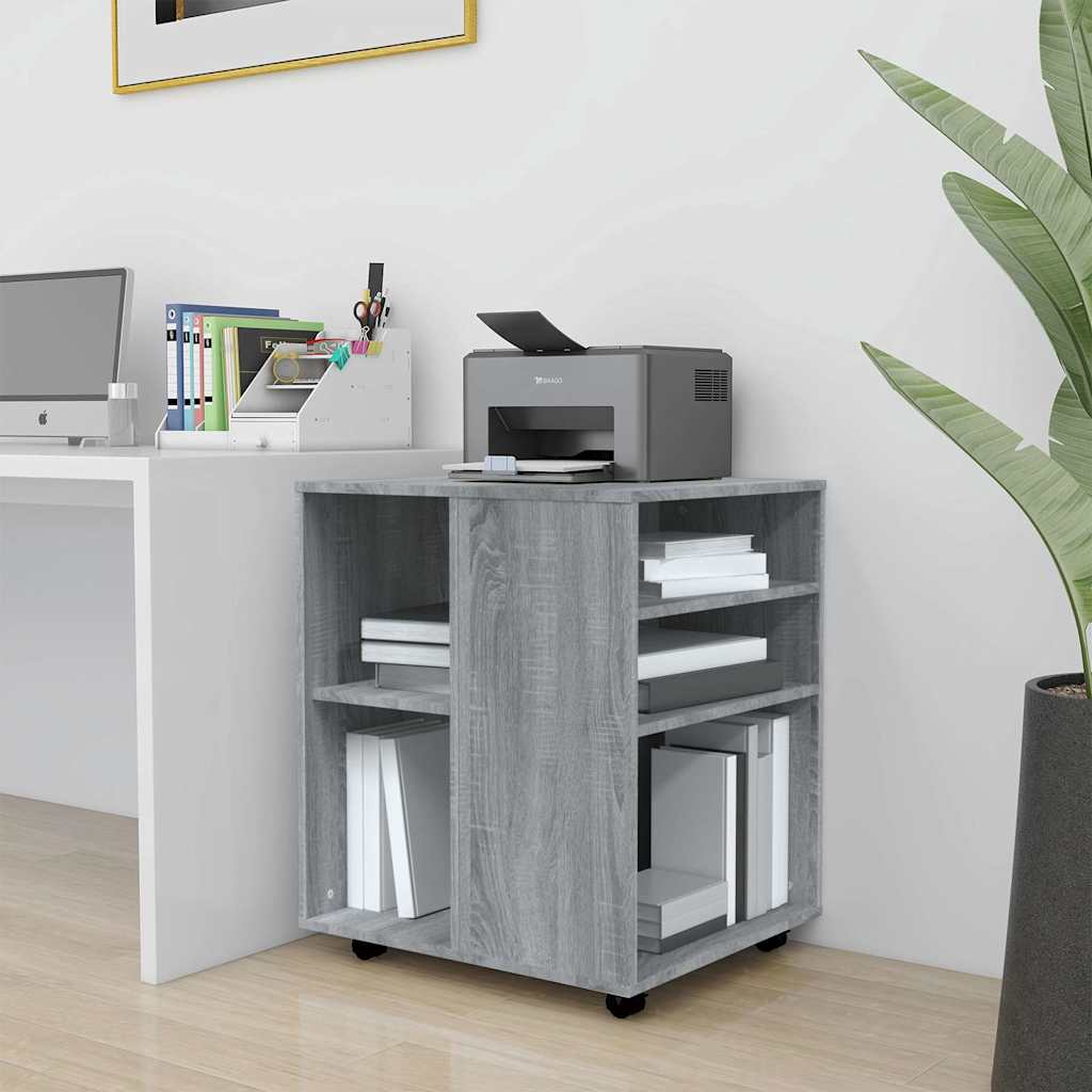 Vidaxl rolkast 60x53x72 cm bewerkt hout grijs sonoma eiken