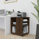 Vidaxl rolkast 60x53x72 cm bewerkt hout bruin eikenkleur