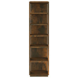 Rack à chaussures Vidaxl 27.5x27x102 cm Couleur de chêne fumé en bois transformé
