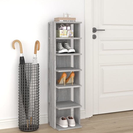 Rack à chaussures Vidaxl 27.5x27x102 cm en bois de bois de bois sonoma