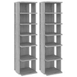 Racks de chaussures Vidaxl 2 PCS 27.5x27x102 cm Bois de bois de bois sonoma