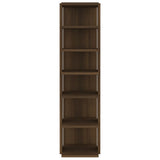 Rack à chaussures Vidaxl 27.5x27x102 cm Couleur de chêne marron en bois transformé