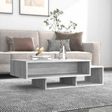 Vidaxl salontafel 105x55x32 cm bewerkt hout grijs sonoma eikenkleurig