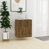 Armoire à chaussures Vidaxl 60x35x70 cm en bois de bois de chêne fumé coloré