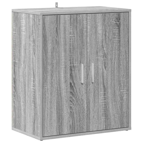 Armoire à chaussures Vidaxl 60x35x70 cm en bois de bois de bois de chêne Gris sonoma
