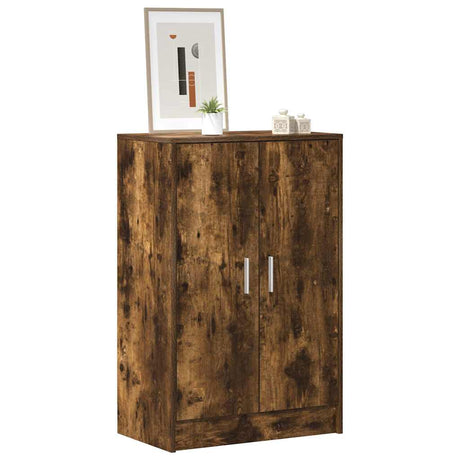 Vidaxx armoire à chaussures 60x35x92 cm bois traité, chêne fumé