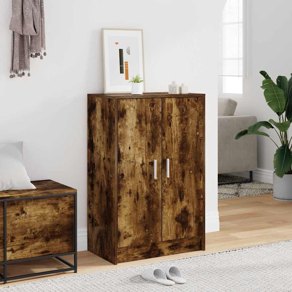 Vidaxx armoire à chaussures 60x35x92 cm bois traité, chêne fumé