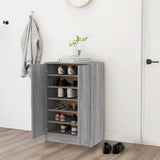 Vidaxl Shoe Cabinet 60x35x92 cm Property Wood Grey Sonoma Oak Farvet