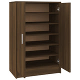 Vidaxl Shoe Cabinet 60x35x92 cm skåret træbrun eg farve