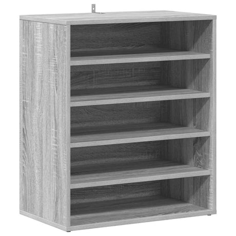 Armoire à chaussures Vidaxl 60x35x70 cm en bois de bois de chêne fumé coloré