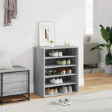 Armoire à chaussures Vidaxl 60x35x70 cm en bois de bois de chêne fumé coloré