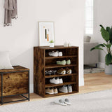 Armoire à chaussures Vidaxl 60x35x70 cm en bois de bois de bois de chêne Gris sonoma