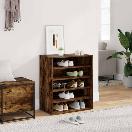 Armoire à chaussures Vidaxl 60x35x70 cm en bois de bois de bois de chêne Gris sonoma