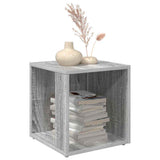 Vidaxl bijzettafel 33x33x34,5 cm bewerkt hout grijs sonoma eikenkleur