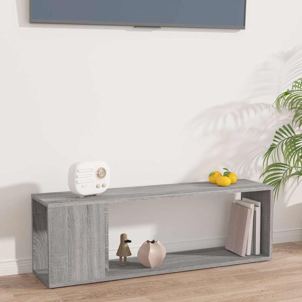 Vidaxl tv-meubel 100x24x32 cm bewerkt hout grijs sonoma eikenkleurig