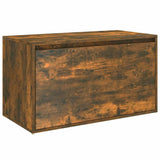 Vidaxl halbankje 80x40x45 cm bewerkt hout gerookt eikenkleurig