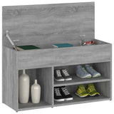 Canapé de chaussure vidaxl 80x30x45 cm en bois de bois de bois de chêne sonoma coloré