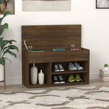 Canapé de chaussure Vidaxl 80x30x45 cm Couleur de chêne marron en bois transformé