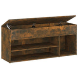 Canapé de chaussure Vidaxl 105x30x45 cm en bois transformé en bois de chêne fumé coloré