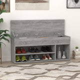 Canapé de chaussure Vidaxl 105x30x45 cm en bois de bois de bois de chêne Gris sonoma