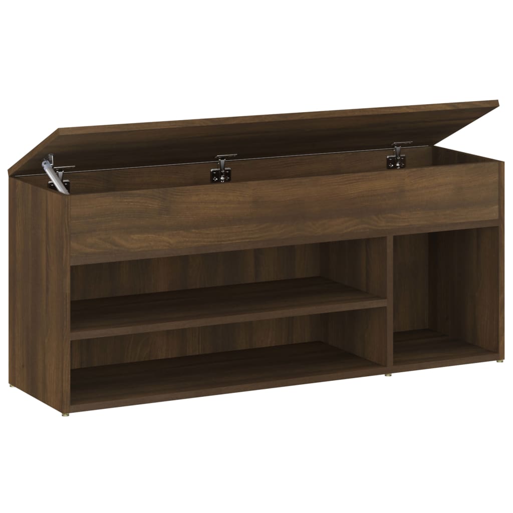 VidaXL Schoenenbank 105x30x45 cm bewerkt hout bruin eikenkleur